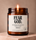 Fear God Christian Scripture Candle, Proverbs 9:10, 9 oz Amber Jar