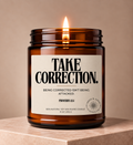 Take Correction Christian Scripture Candle, Proverbs 12:1, 9 oz Amber Jar
