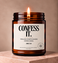 Confess It Christian Scripture Candle, James 5:16, 9 oz Amber Jar