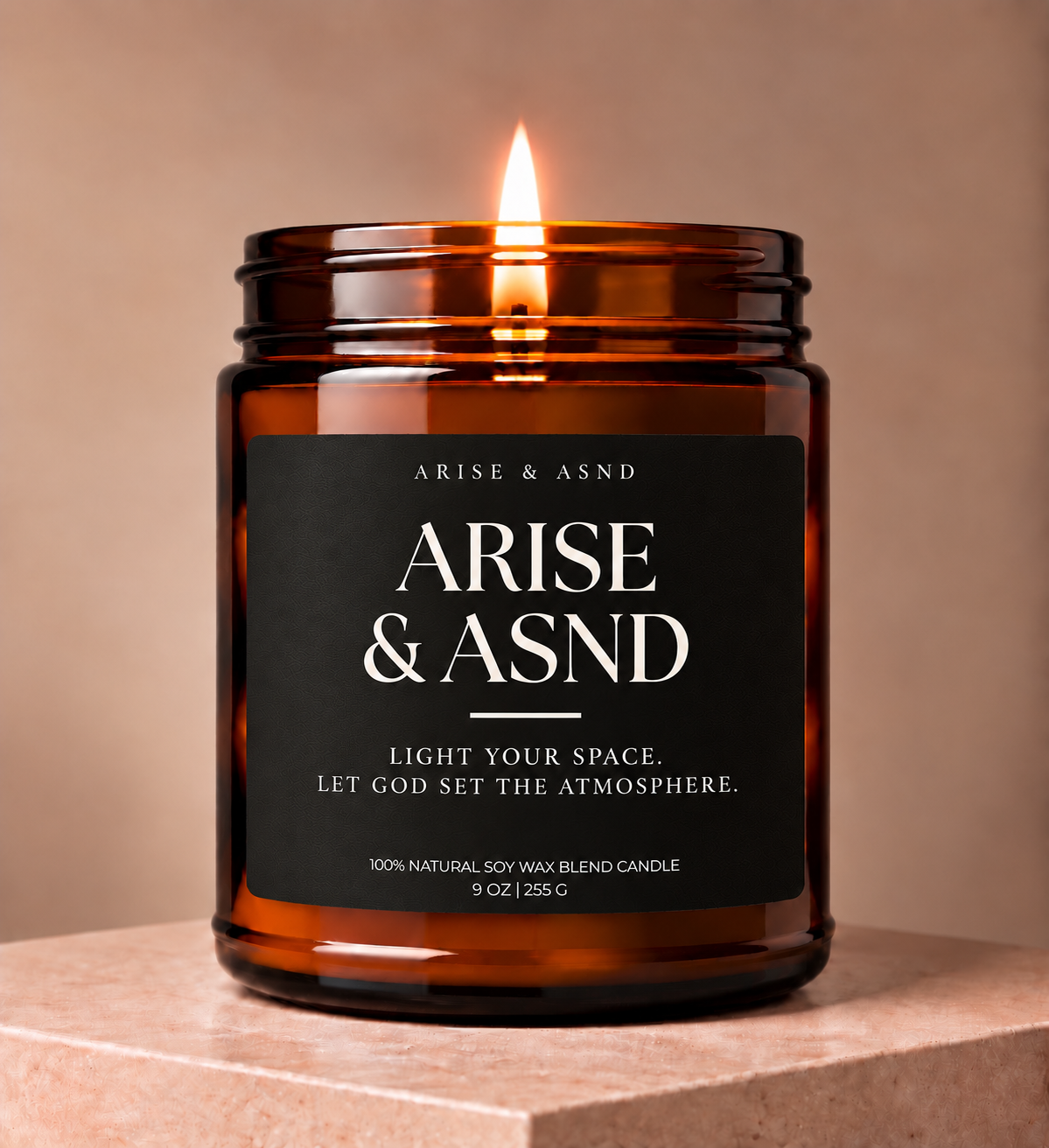 "The Signature" Christian Candle, 9 oz Amber Jar