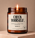 Check Yourself Christian Scripture Candle, Matthew 7:3-5, 9 oz Amber Jar