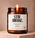Stay Awake Christian Scripture Candle, Matthew 24:42, 9 oz Amber Jar